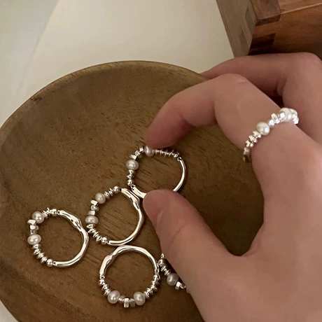 Silver Twist Ring - Minimalist Double Band