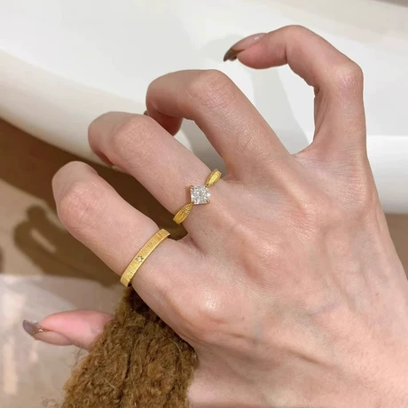 Retro Engraved Silver Ring - Old Craft Look